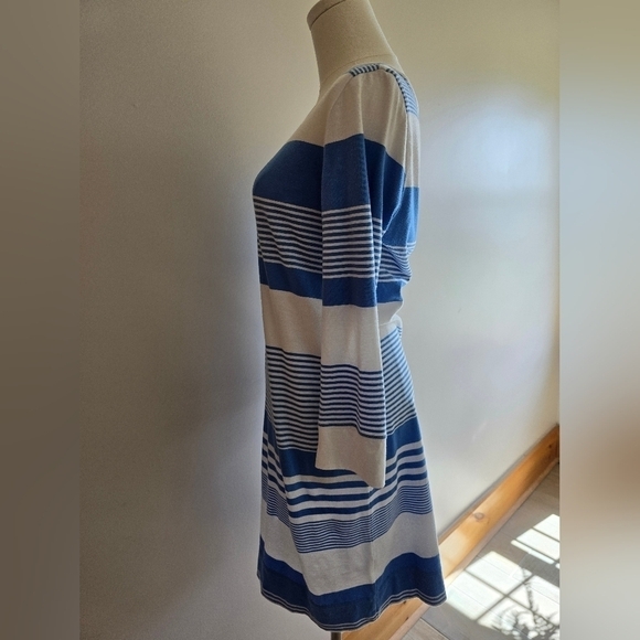 Lilly Pulitzer Marlowe Shirt Dress Blue and White Stripe 3/4 Sleeve Sz. S - Picture 11 of 12